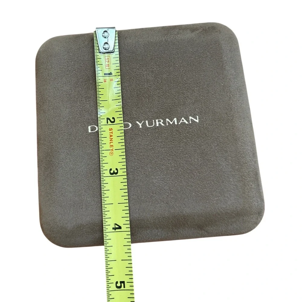 David Yurman Tan Suede Jewelry Watch Box with Pillow and Ribbon Luxury Storage
